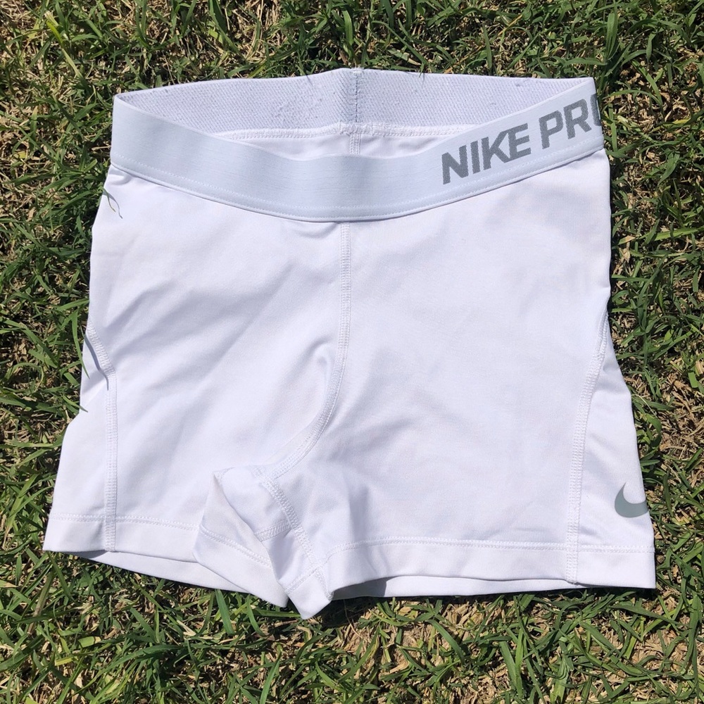 White Nike pros! Like new, barely worn.